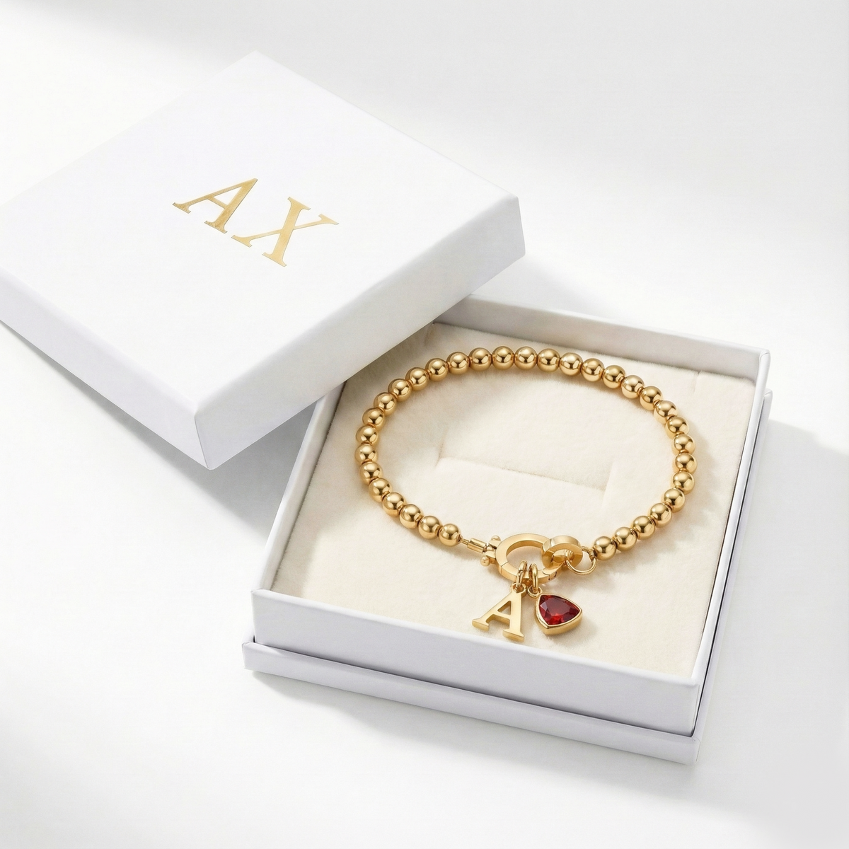 Initial Birthstone Bracelet