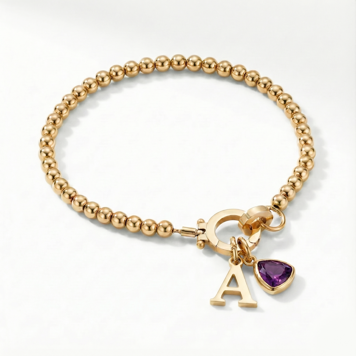 Initial Birthstone Bracelet