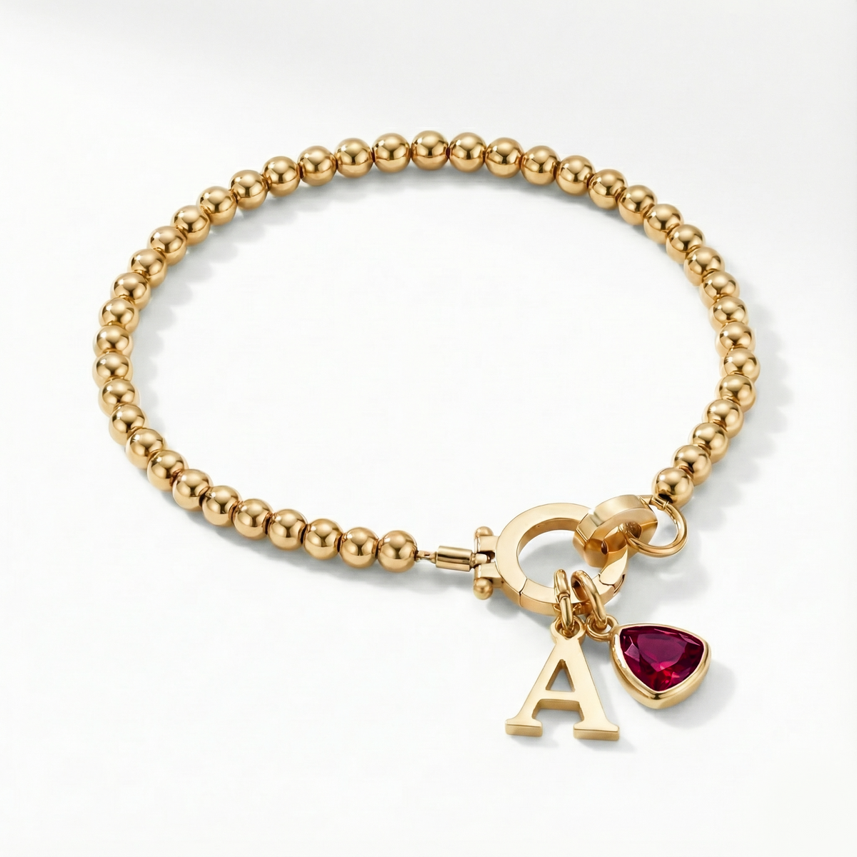 Initial Birthstone Bracelet