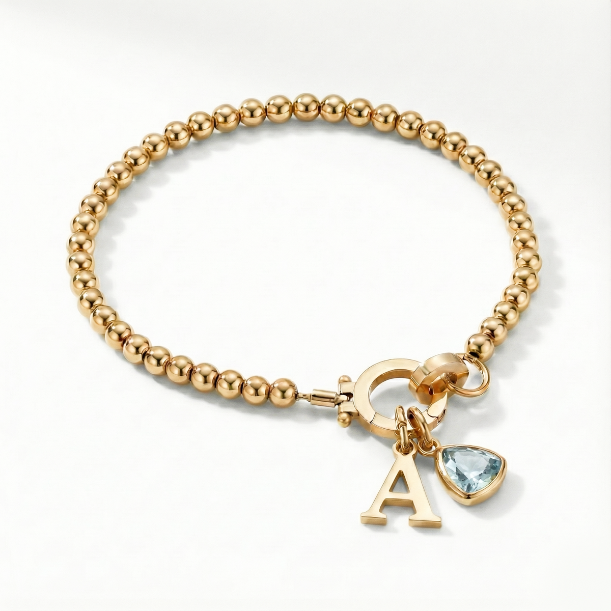 Initial Birthstone Bracelet
