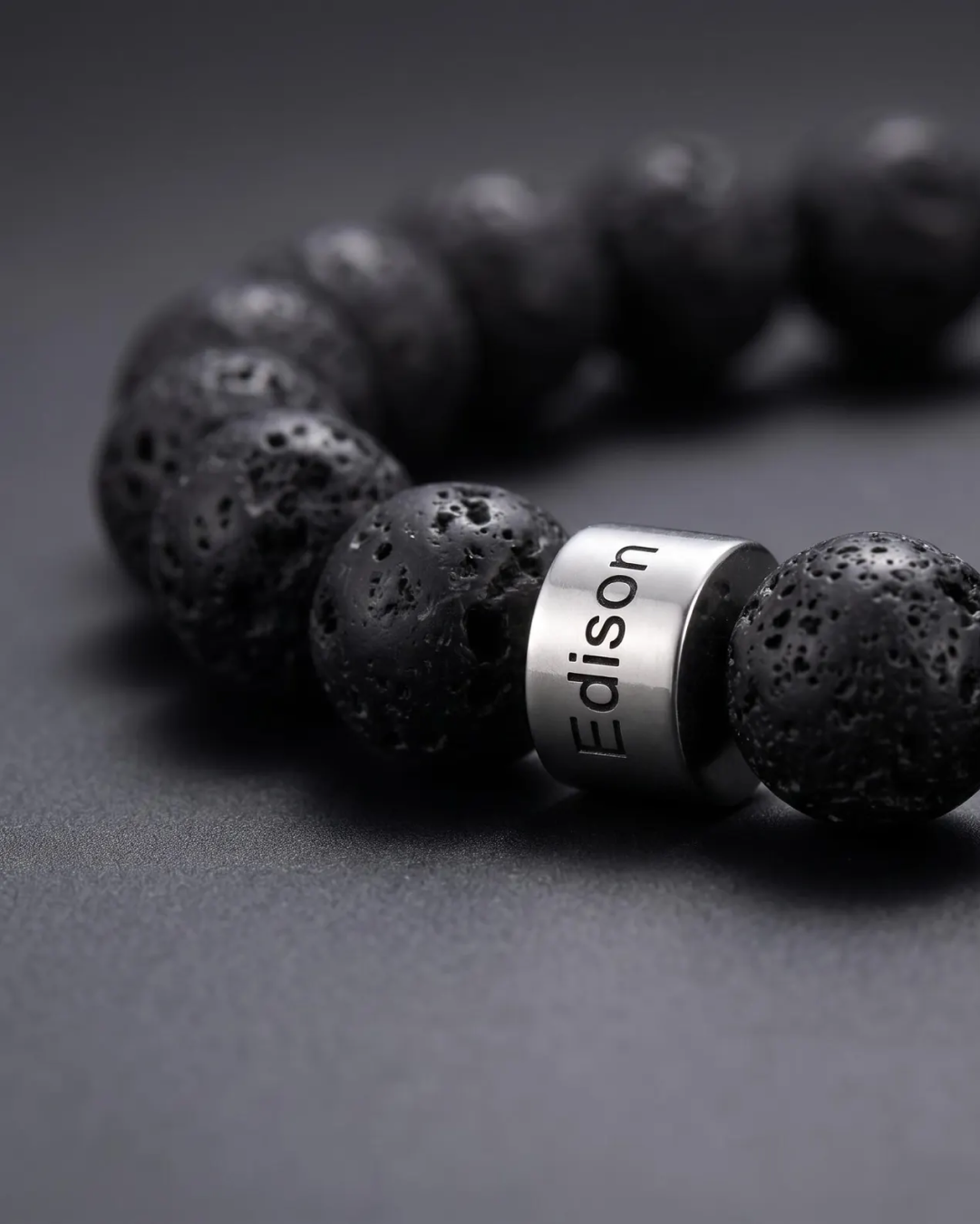 Personalized Lava Stone Bracelet